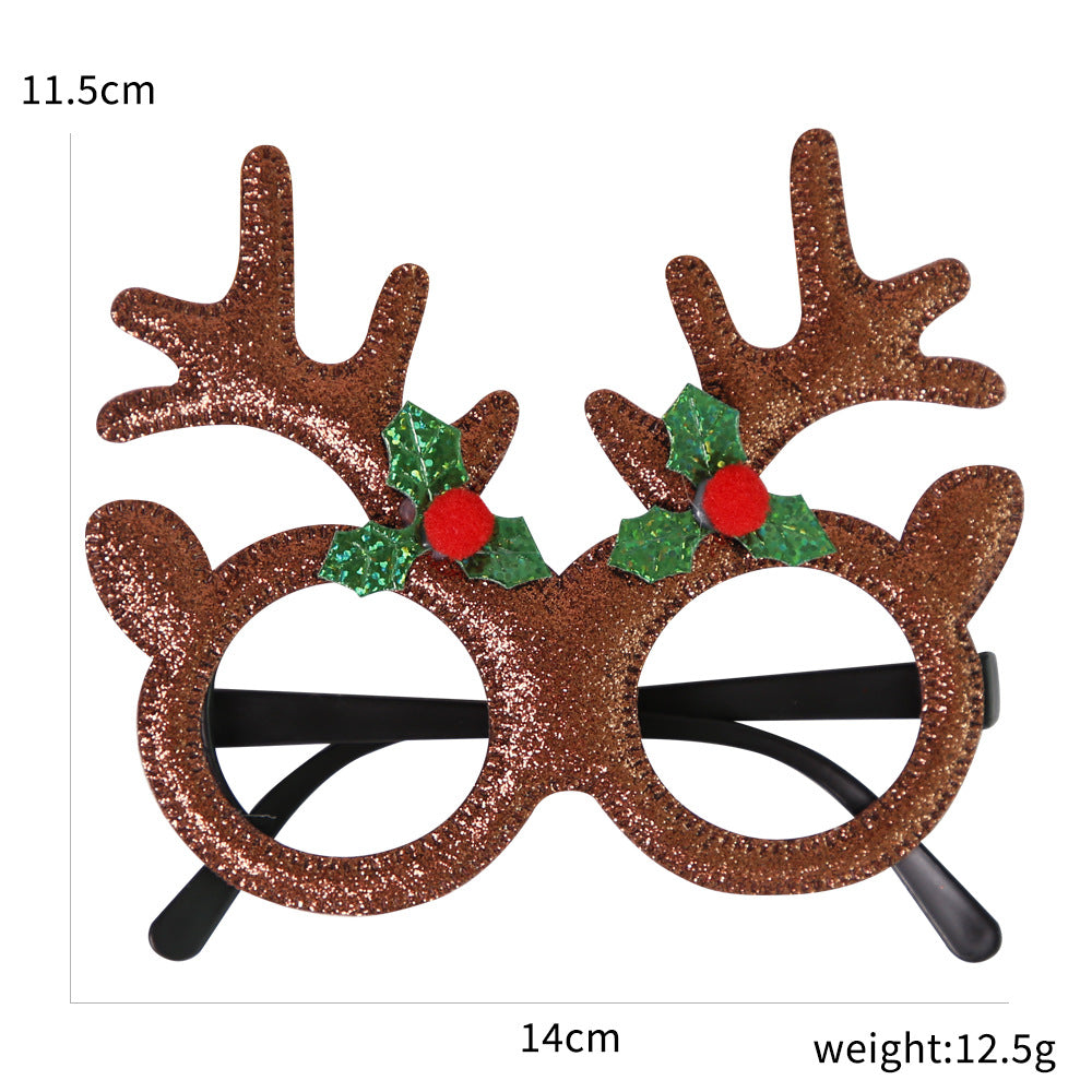 Christmas Decorations Christmas Glasses Children's Party Decoration Christmas Products Snowman Antler Glasses Frame