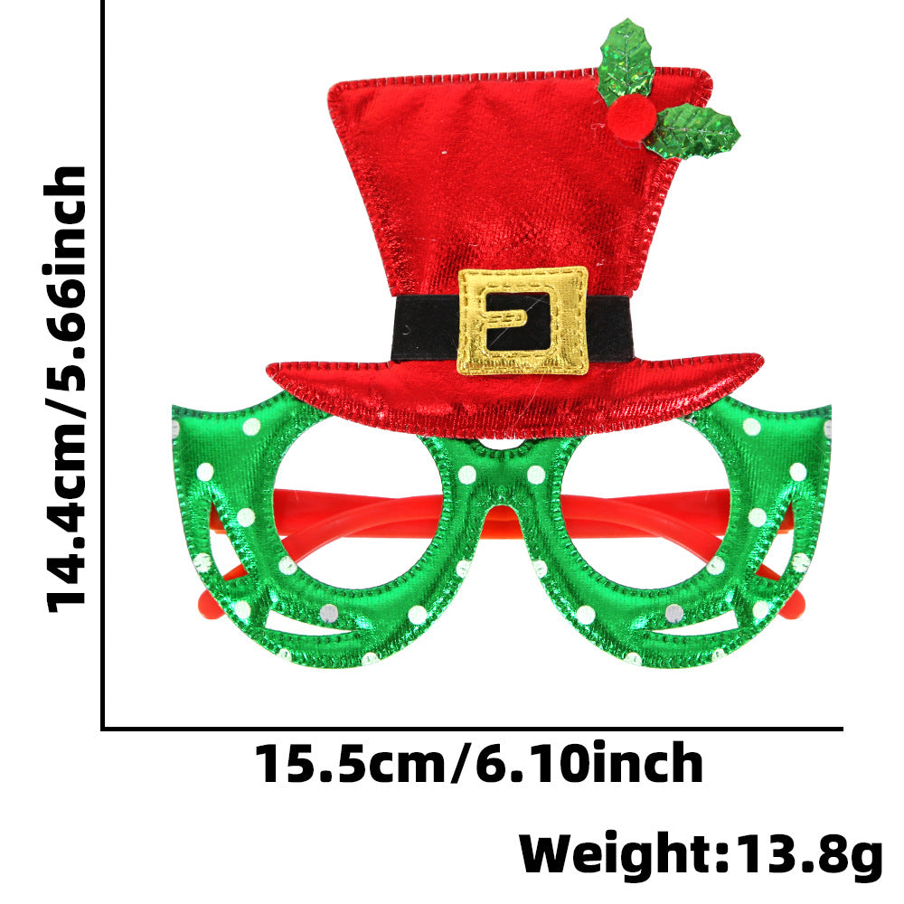 Christmas Decorations Christmas Glasses Children's Party Decoration Christmas Products Snowman Antler Glasses Frame