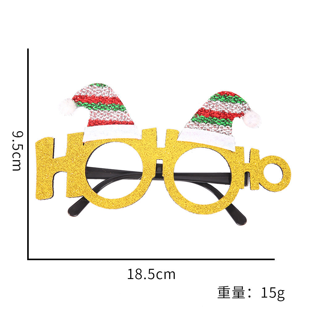 Christmas Decorations Christmas Glasses Children's Party Decoration Christmas Products Snowman Antler Glasses Frame