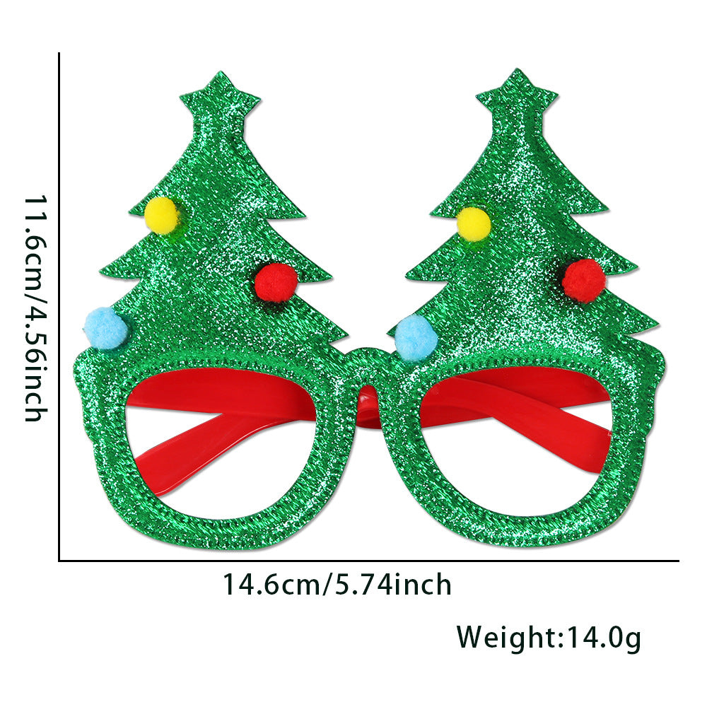 Christmas Decorations Christmas Glasses Children's Party Decoration Christmas Products Snowman Antler Glasses Frame