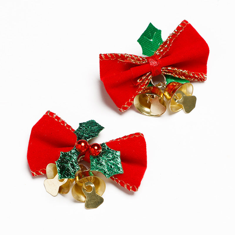 Decoration Christmas Gift Box Dress Up Christmas DIY Accessories Bow Bell Hanging Ornaments