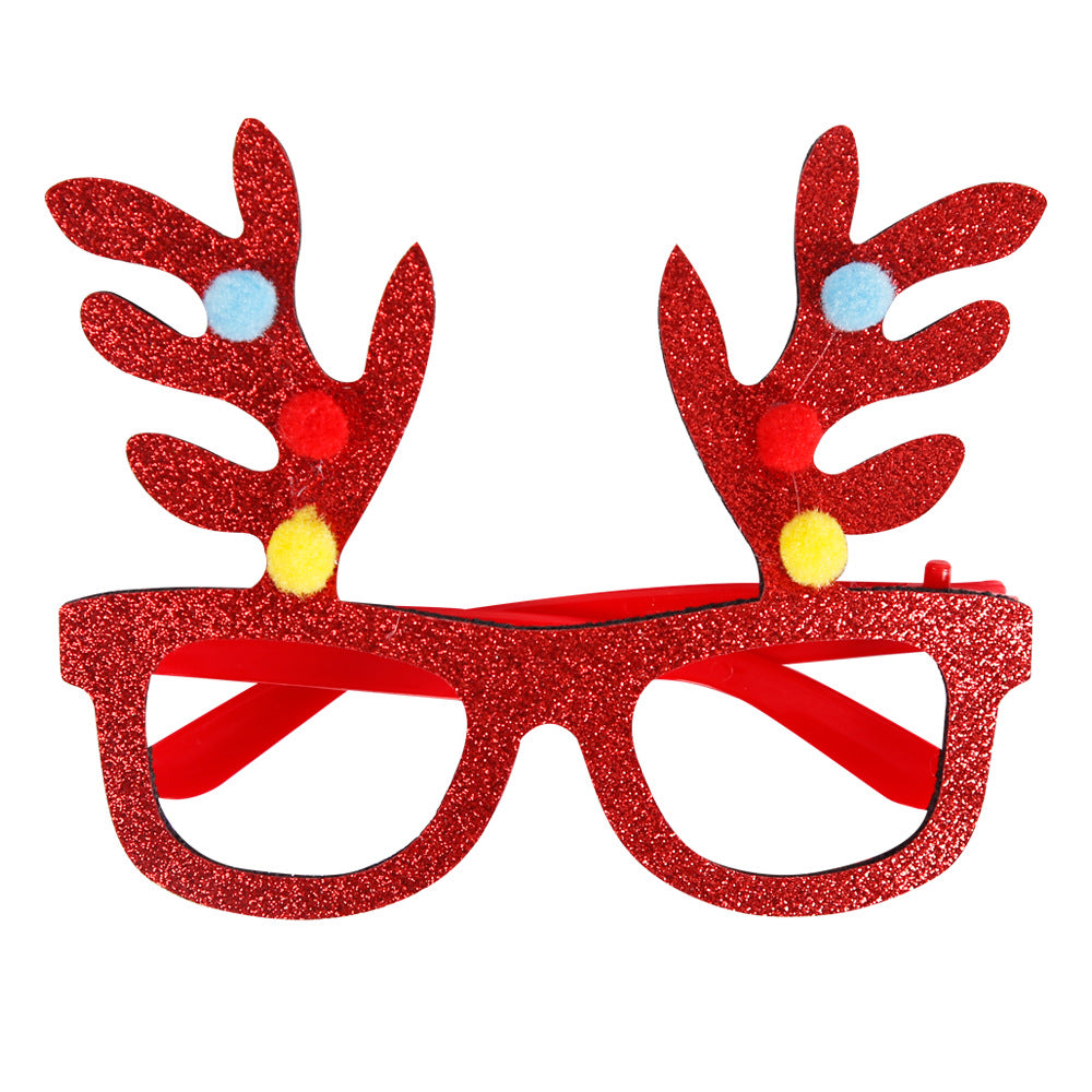 Christmas Decorations Christmas Glasses Children's Party Decoration Christmas Products Snowman Antler Glasses Frame