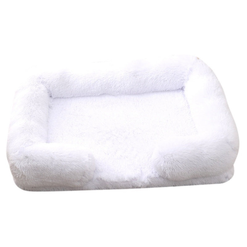 Dog House Cat House Plush Round Pet House Dog Bed Winter Dog Mat Pet Bed Pet Supplies