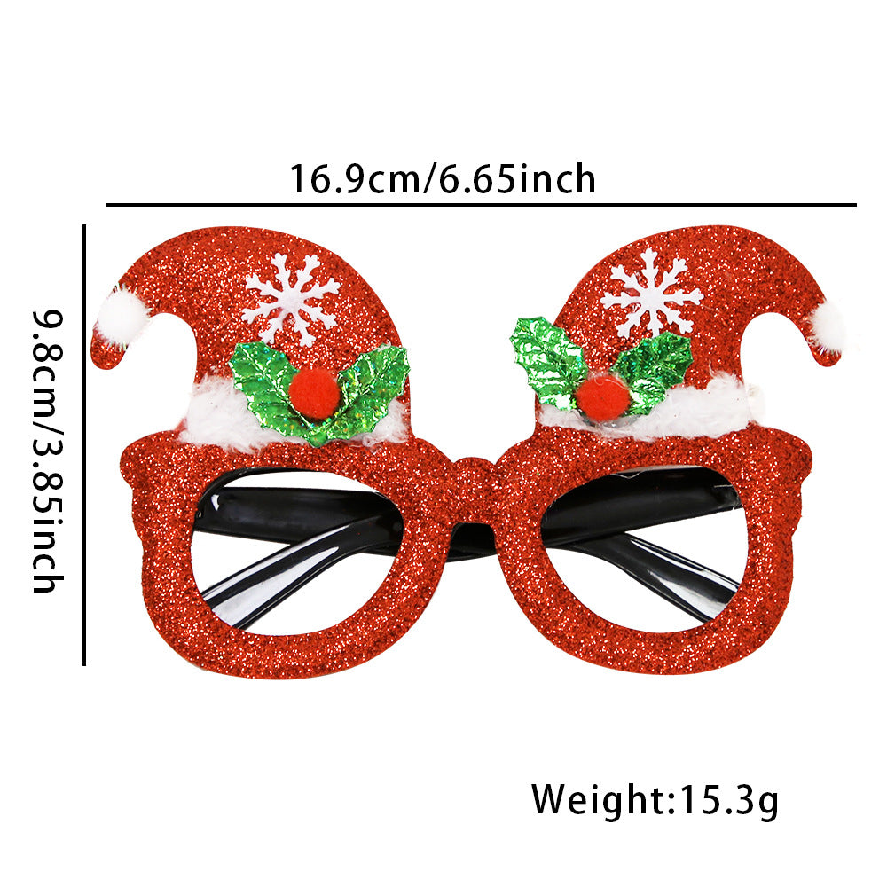 Christmas Decorations Christmas Glasses Children's Party Decoration Christmas Products Snowman Antler Glasses Frame