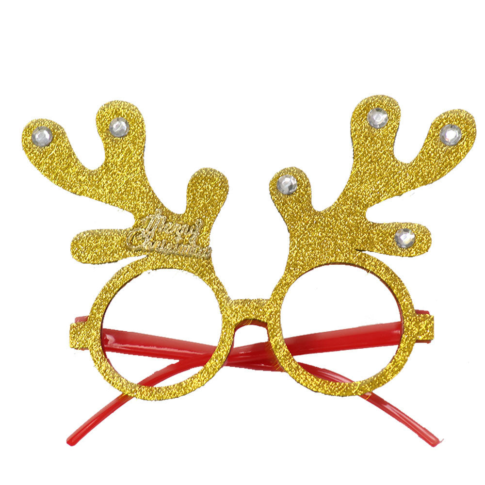 Christmas Decorations Christmas Glasses Children's Party Decoration Christmas Products Snowman Antler Glasses Frame