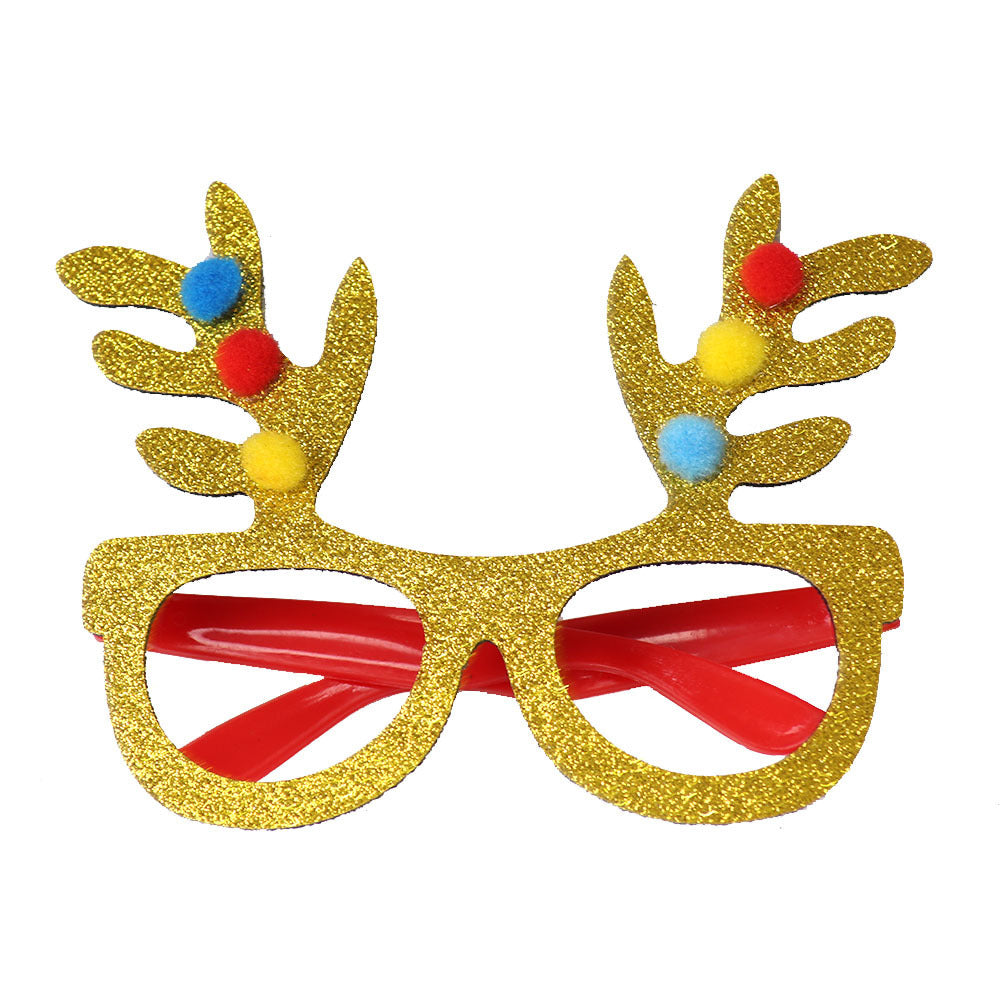 Christmas Decorations Christmas Glasses Children's Party Decoration Christmas Products Snowman Antler Glasses Frame