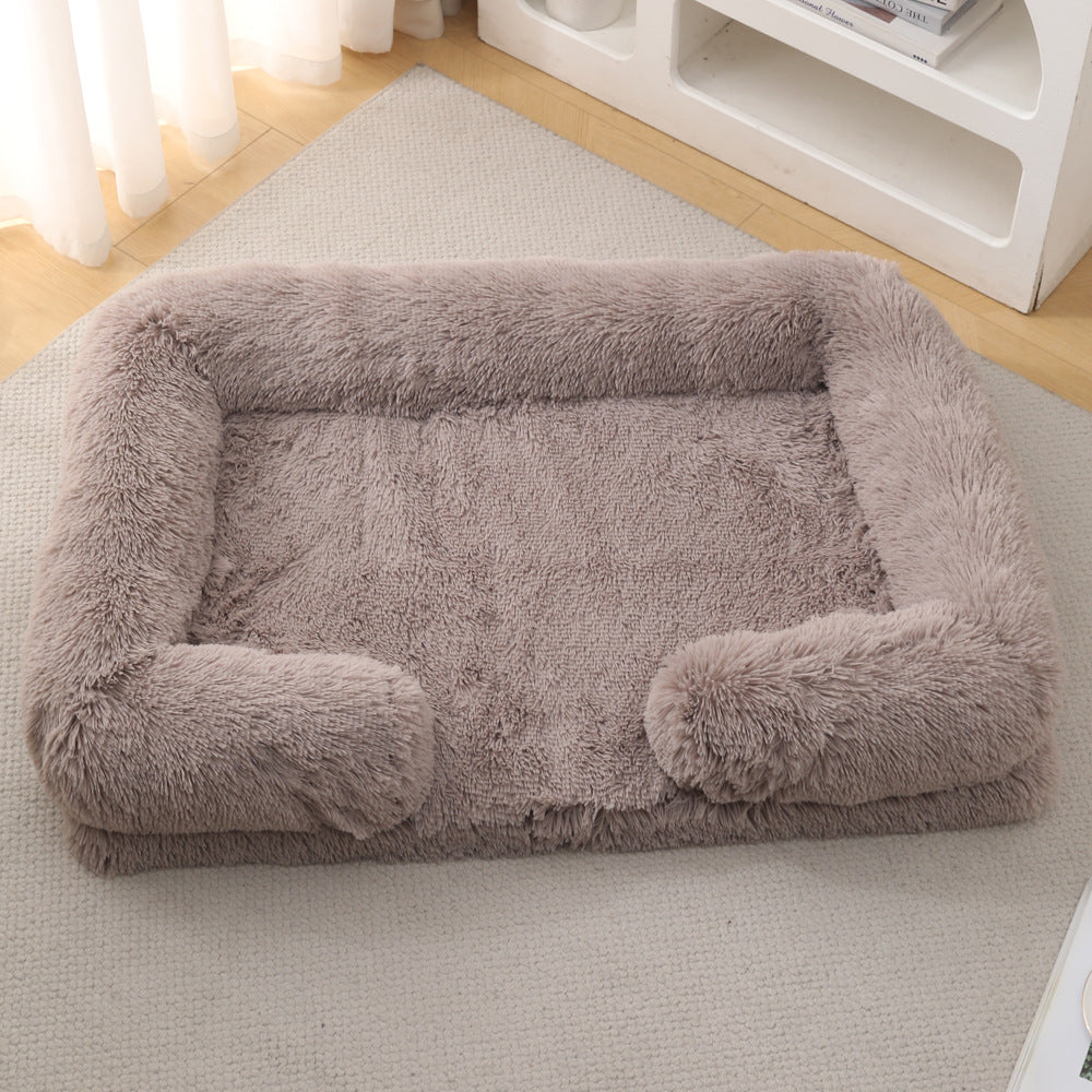 Dog House Cat House Plush Round Pet House Dog Bed Winter Dog Mat Pet Bed Pet Supplies