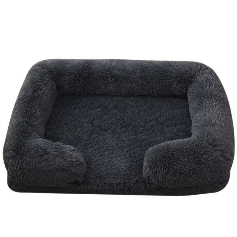 Dog House Cat House Plush Round Pet House Dog Bed Winter Dog Mat Pet Bed Pet Supplies