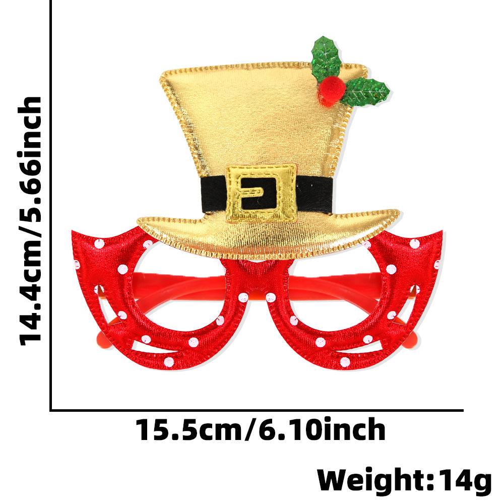 Christmas Decorations Christmas Glasses Children's Party Decoration Christmas Products Snowman Antler Glasses Frame