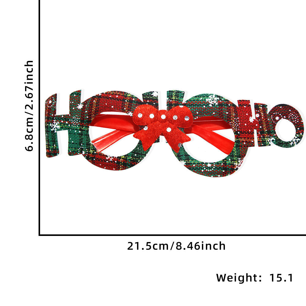 Christmas Decorations Christmas Glasses Children's Party Decoration Christmas Products Snowman Antler Glasses Frame