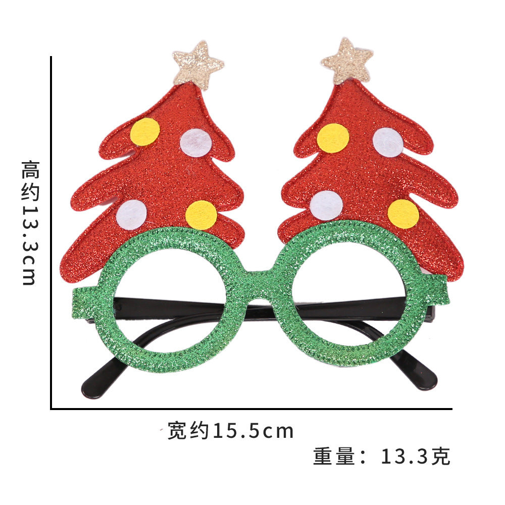 Christmas Decorations Christmas Glasses Children's Party Decoration Christmas Products Snowman Antler Glasses Frame