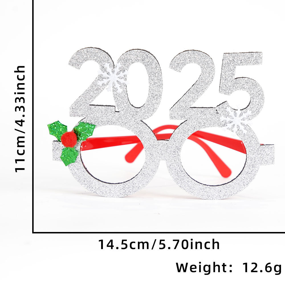 Christmas Decorations Christmas Glasses Children's Party Decoration Christmas Products Snowman Antler Glasses Frame