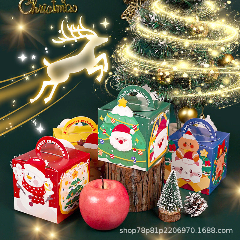 Christmas Apple Box Christmas Eve Christmas Fruit Packaging Box Christmas Candy Gift Portable Gift Box In Stock