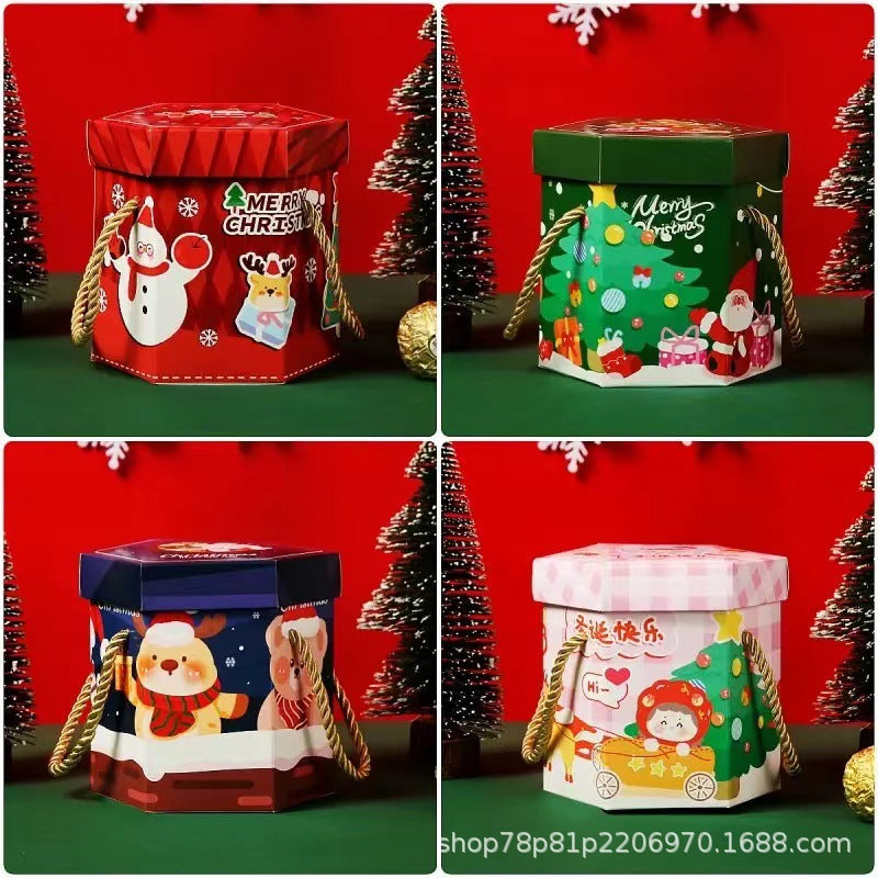 Christmas Apple Box Christmas Eve Christmas Fruit Packaging Box Christmas Candy Gift Portable Gift Box In Stock