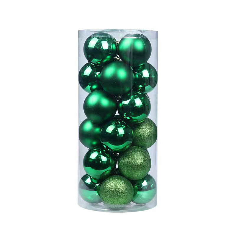 Christmas Decoration 3/4/6/8cm24 Christmas Ball Christmas Hanging Light Barrel Ball Electroplated Plastic Ball