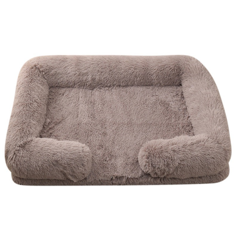 Dog House Cat House Plush Round Pet House Dog Bed Winter Dog Mat Pet Bed Pet Supplies