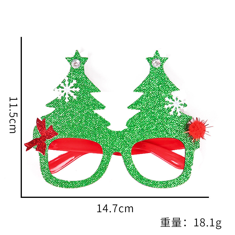 Christmas Decorations Christmas Glasses Children's Party Decoration Christmas Products Snowman Antler Glasses Frame