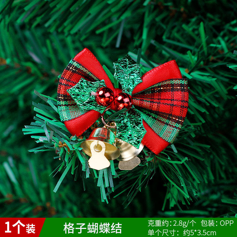 Decoration Christmas Gift Box Dress Up Christmas DIY Accessories Bow Bell Hanging Ornaments