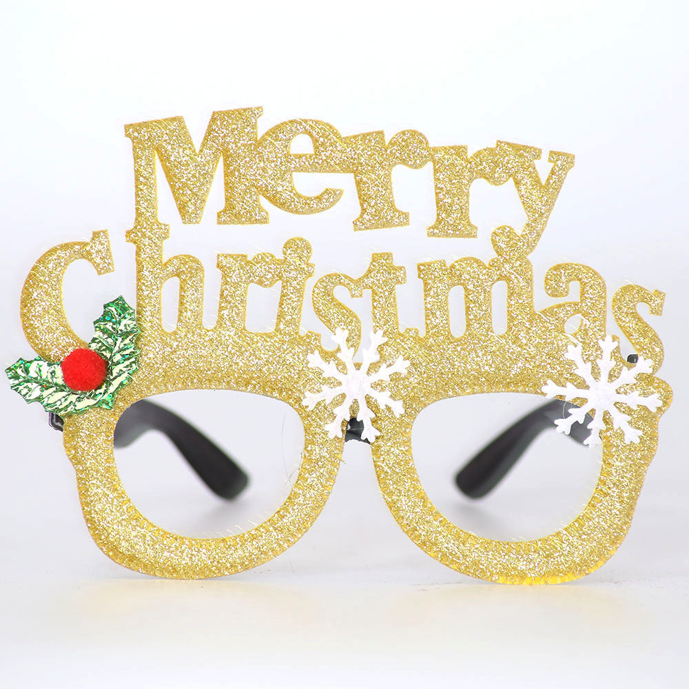 Christmas Decorations Christmas Glasses Children's Party Decoration Christmas Products Snowman Antler Glasses Frame