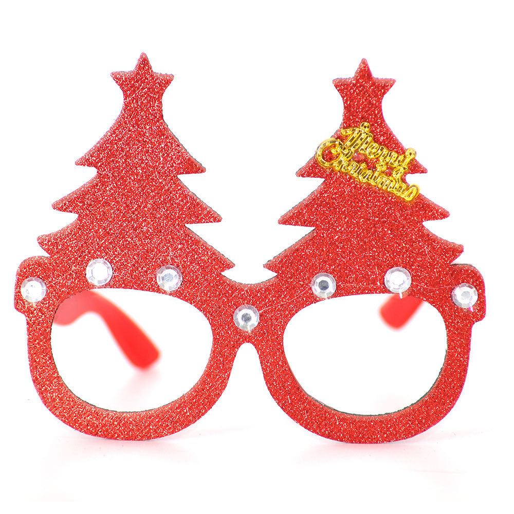 Christmas Decorations Christmas Glasses Children's Party Decoration Christmas Products Snowman Antler Glasses Frame