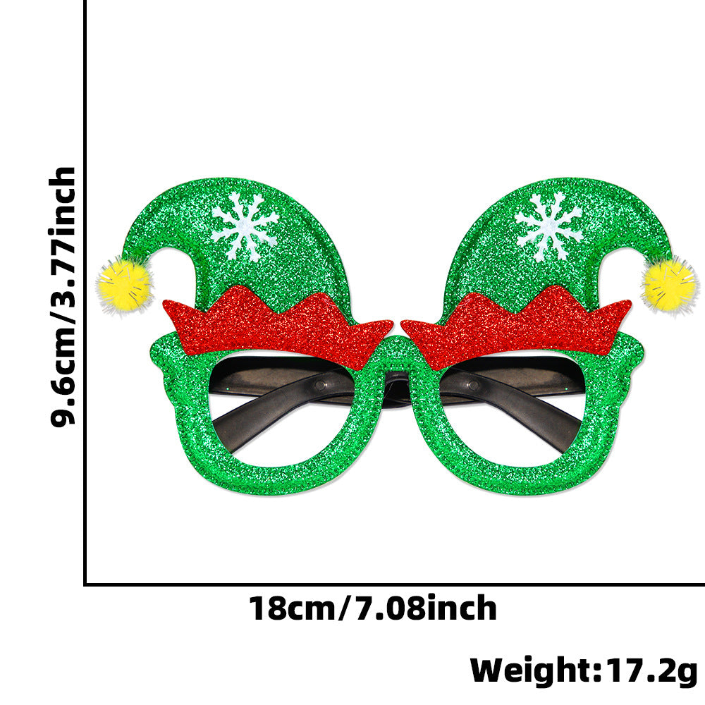 Christmas Decorations Christmas Glasses Children's Party Decoration Christmas Products Snowman Antler Glasses Frame