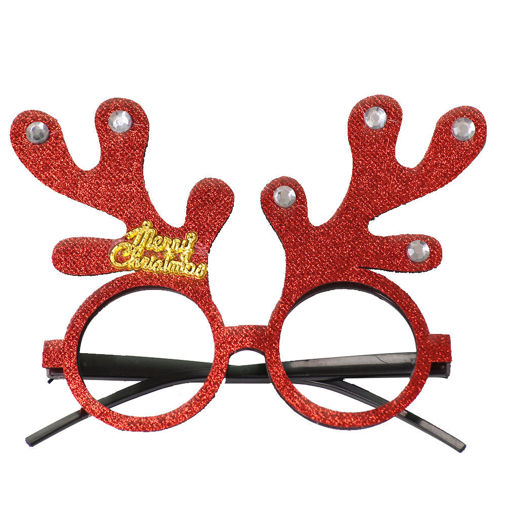 Christmas Decorations Christmas Glasses Children's Party Decoration Christmas Products Snowman Antler Glasses Frame