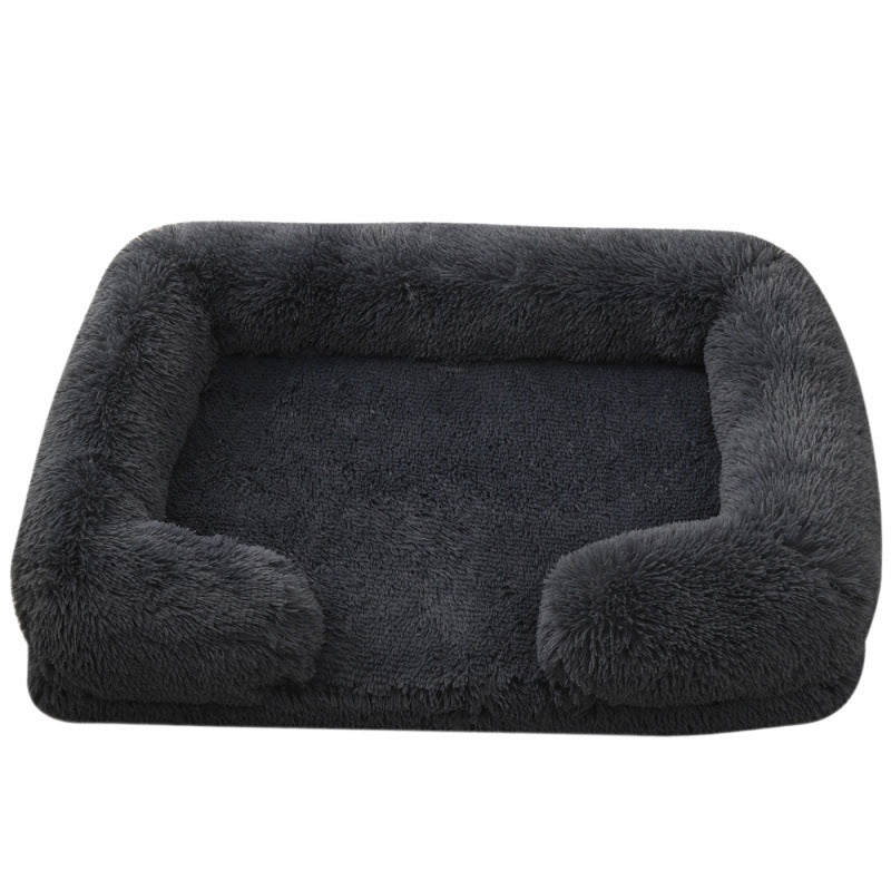 Dog House Cat House Plush Round Pet House Dog Bed Winter Dog Mat Pet Bed Pet Supplies