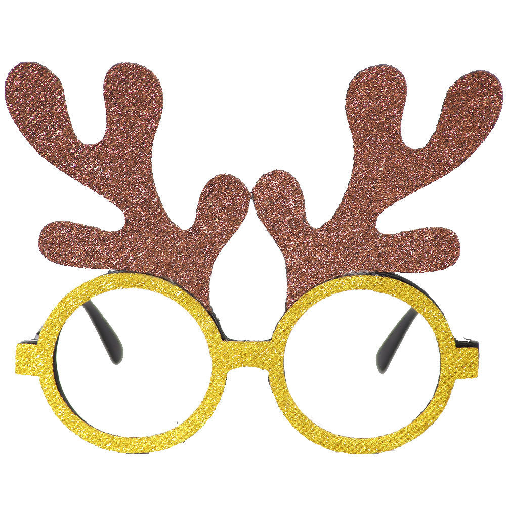 Christmas Decorations Christmas Glasses Children's Party Decoration Christmas Products Snowman Antler Glasses Frame