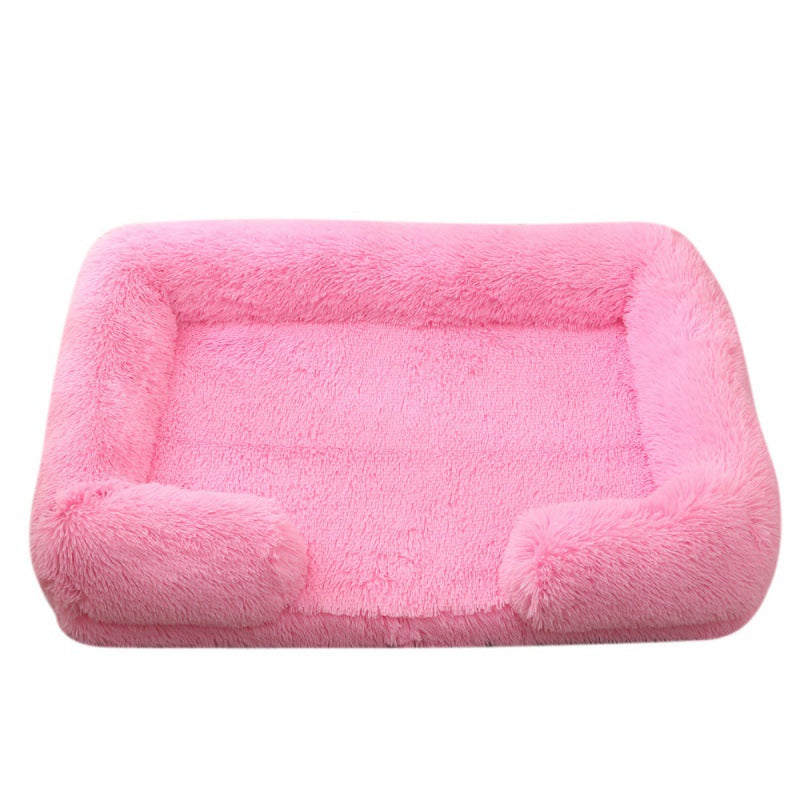 Dog House Cat House Plush Round Pet House Dog Bed Winter Dog Mat Pet Bed Pet Supplies