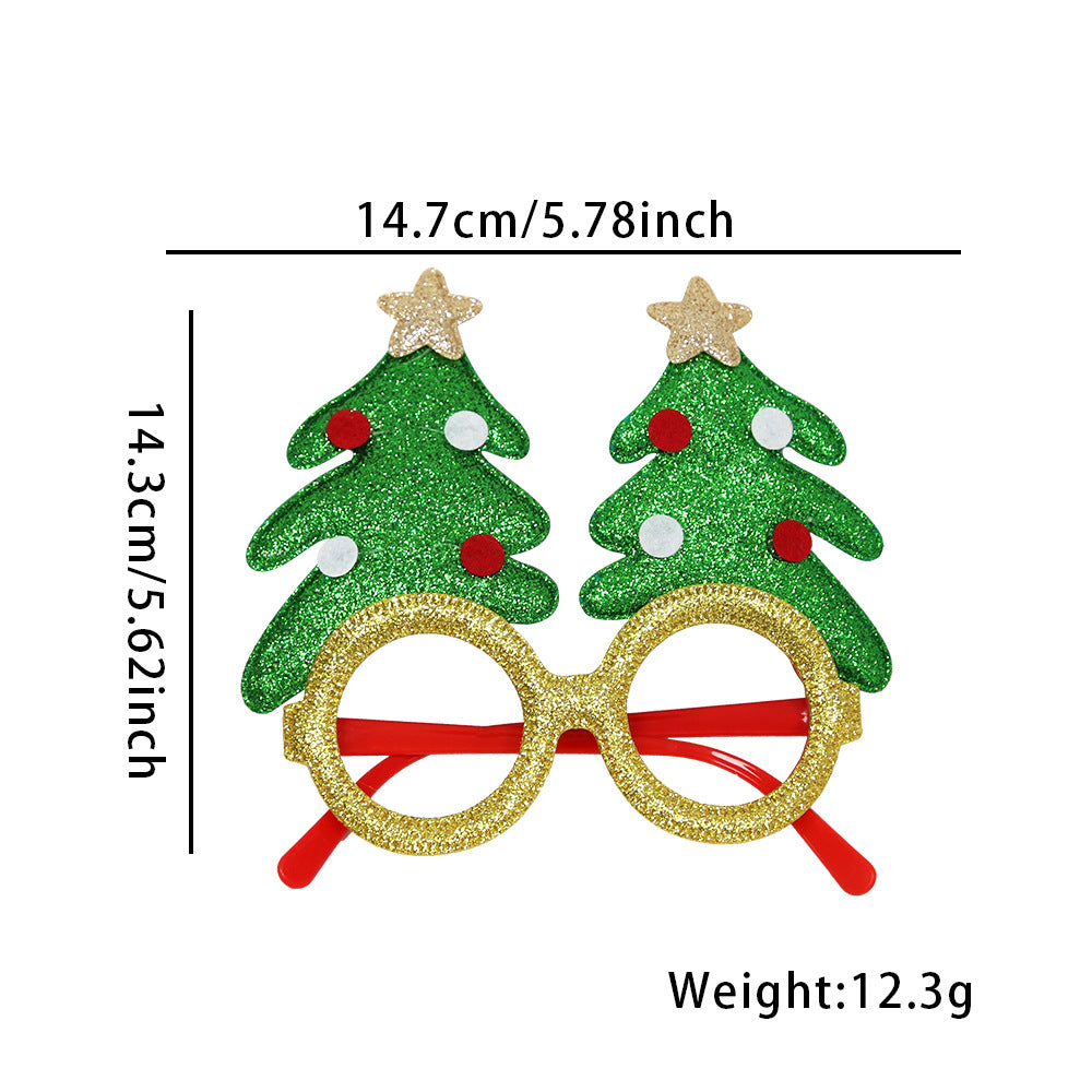 Christmas Decorations Christmas Glasses Children's Party Decoration Christmas Products Snowman Antler Glasses Frame