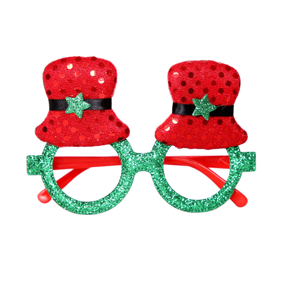 Christmas Decorations Christmas Glasses Children's Party Decoration Christmas Products Snowman Antler Glasses Frame