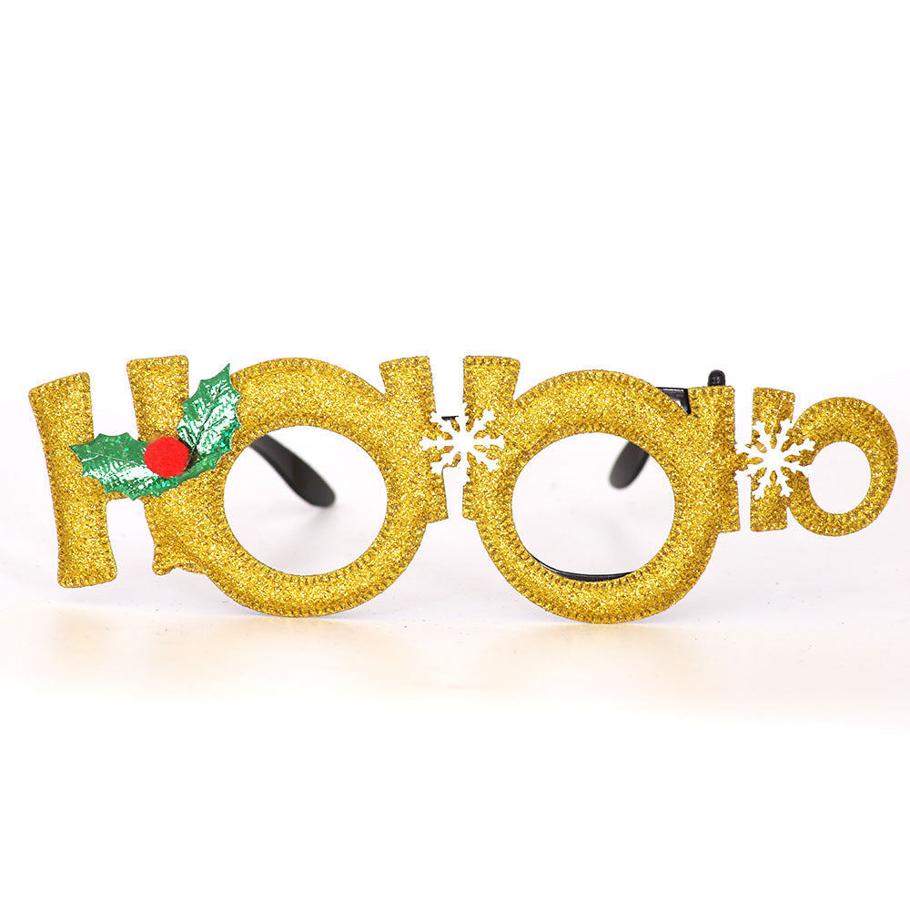 Christmas Decorations Christmas Glasses Children's Party Decoration Christmas Products Snowman Antler Glasses Frame