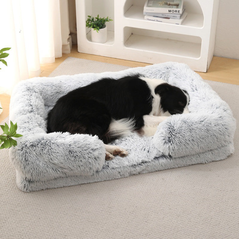 Dog House Cat House Plush Round Pet House Dog Bed Winter Dog Mat Pet Bed Pet Supplies