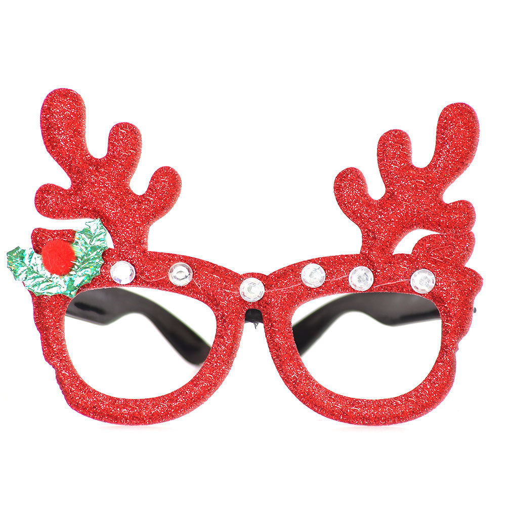 Christmas Decorations Christmas Glasses Children's Party Decoration Christmas Products Snowman Antler Glasses Frame